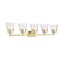 Z-Lite Analia Vanity, 5-Light, 45.75 In.W x 7.5 In.L x 9.25 In.H, Modern Gold/Clear Ribbed 1101-5V-MGLD - alternate 5
